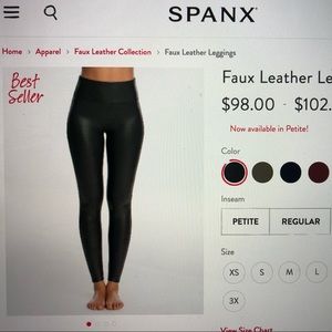 SPANX Faux Leather Leggings